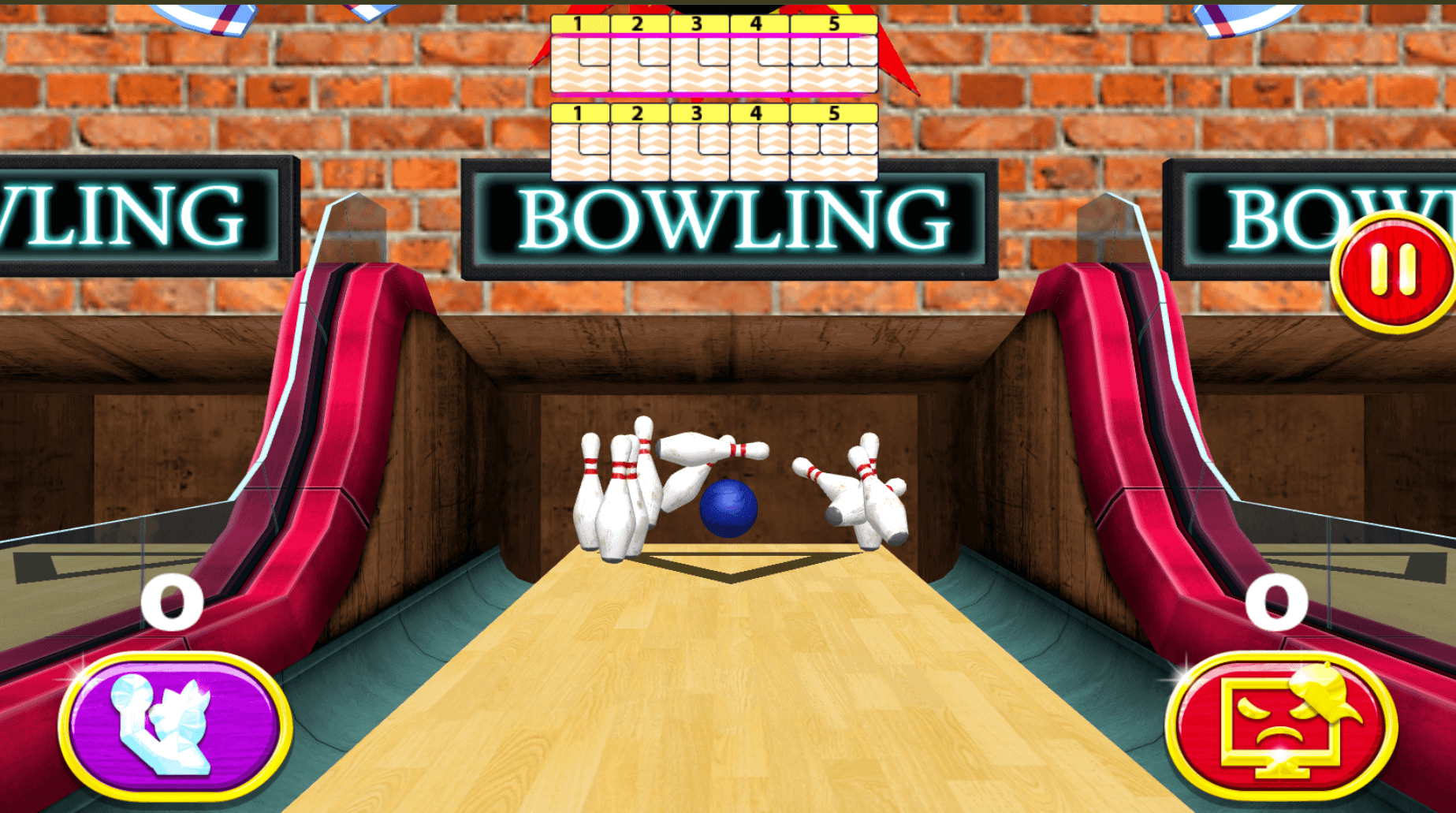 3D Bowling pins and score